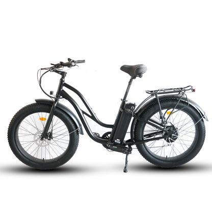 Fat Tire Step Thru 26x4 - 52v Beach Cruiser Electric Bike