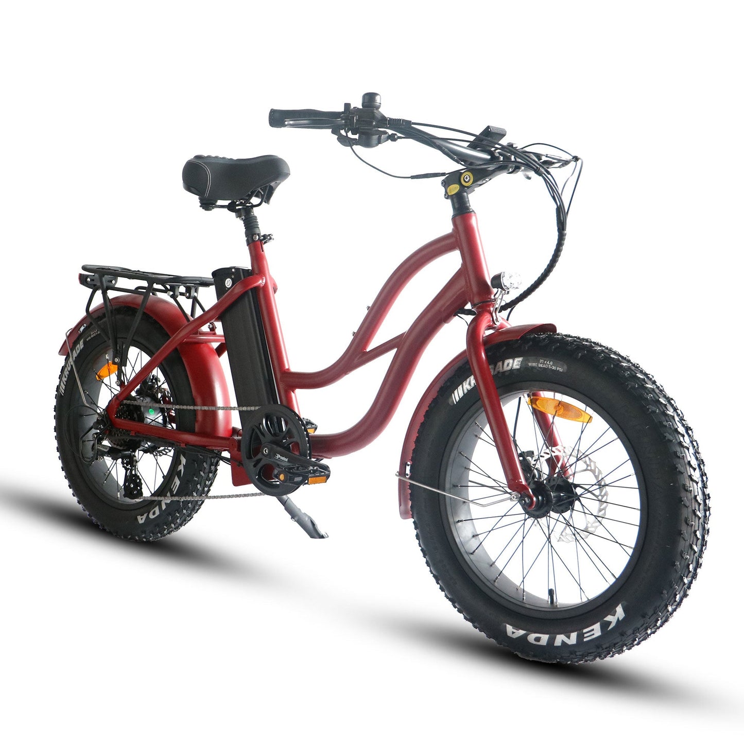 750W, 52V 17AH Step Thru Mini 20x4 - Beach Cruiser Electric Bike