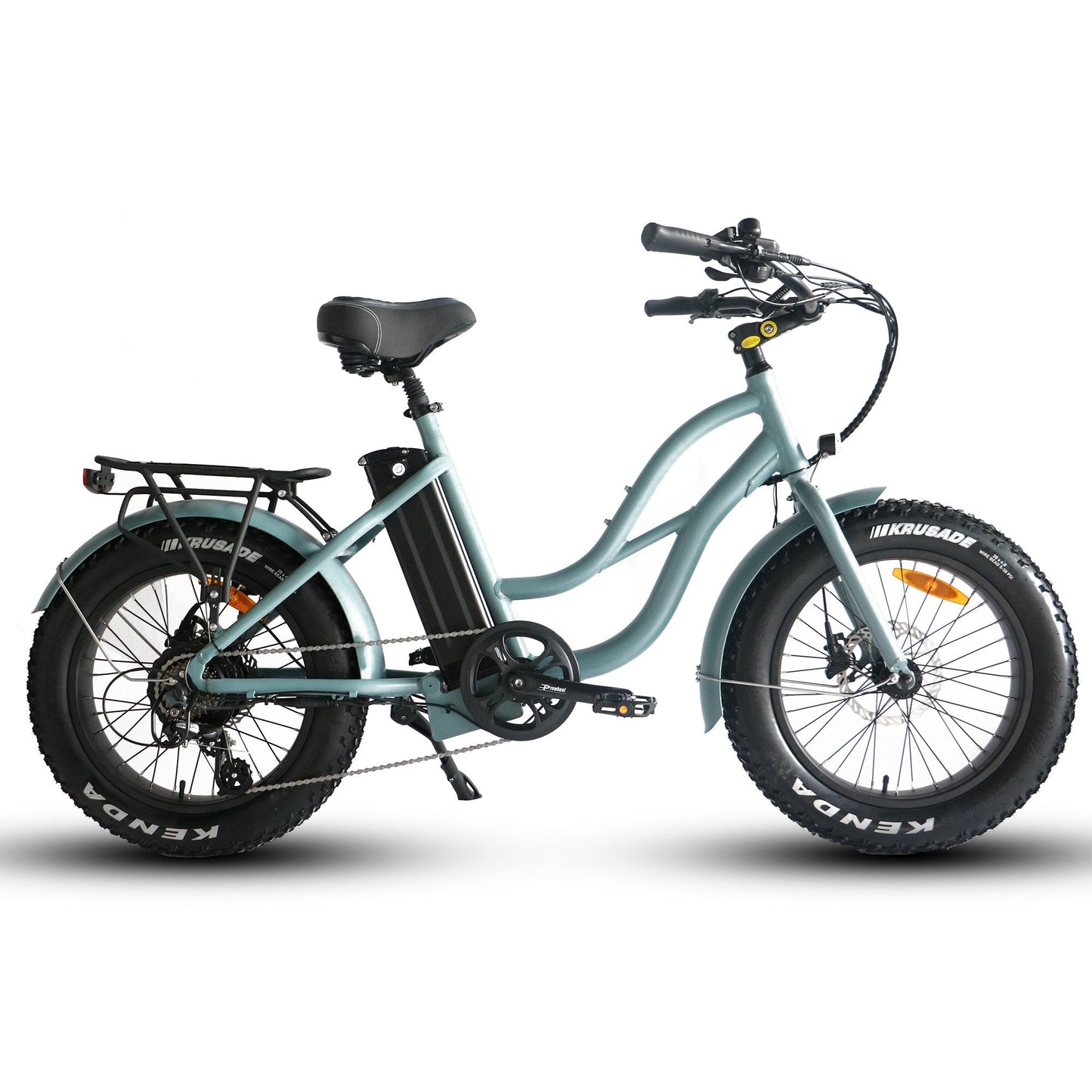 750W, 52V 17AH Step Thru Mini 20x4 - Beach Cruiser Electric Bike