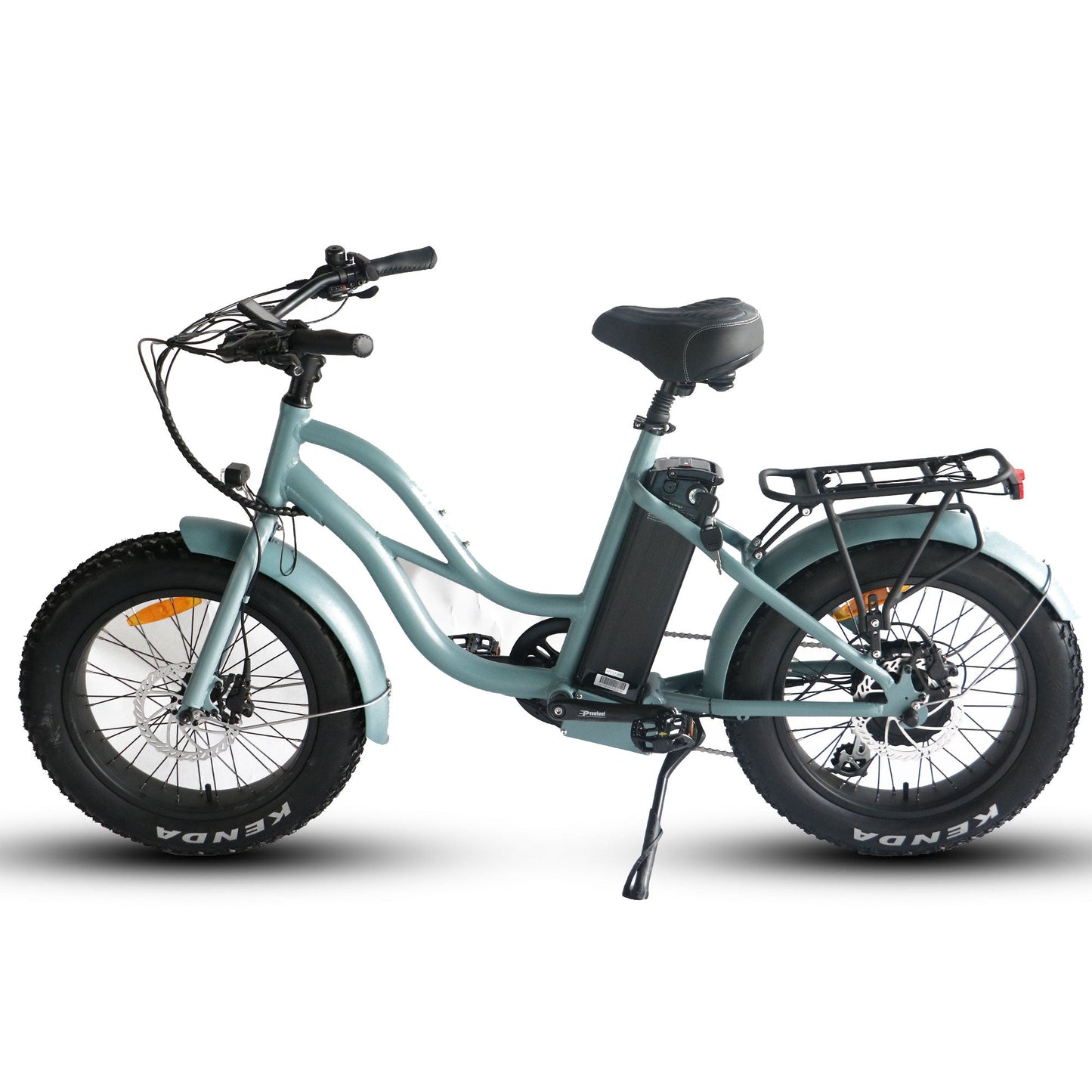 750W, 52V 17AH Step Thru Mini 20x4 - Beach Cruiser Electric Bike