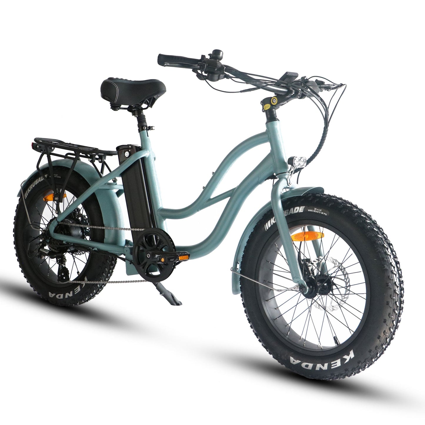 750W, 52V 17AH Step Thru Mini 20x4 - Beach Cruiser Electric Bike