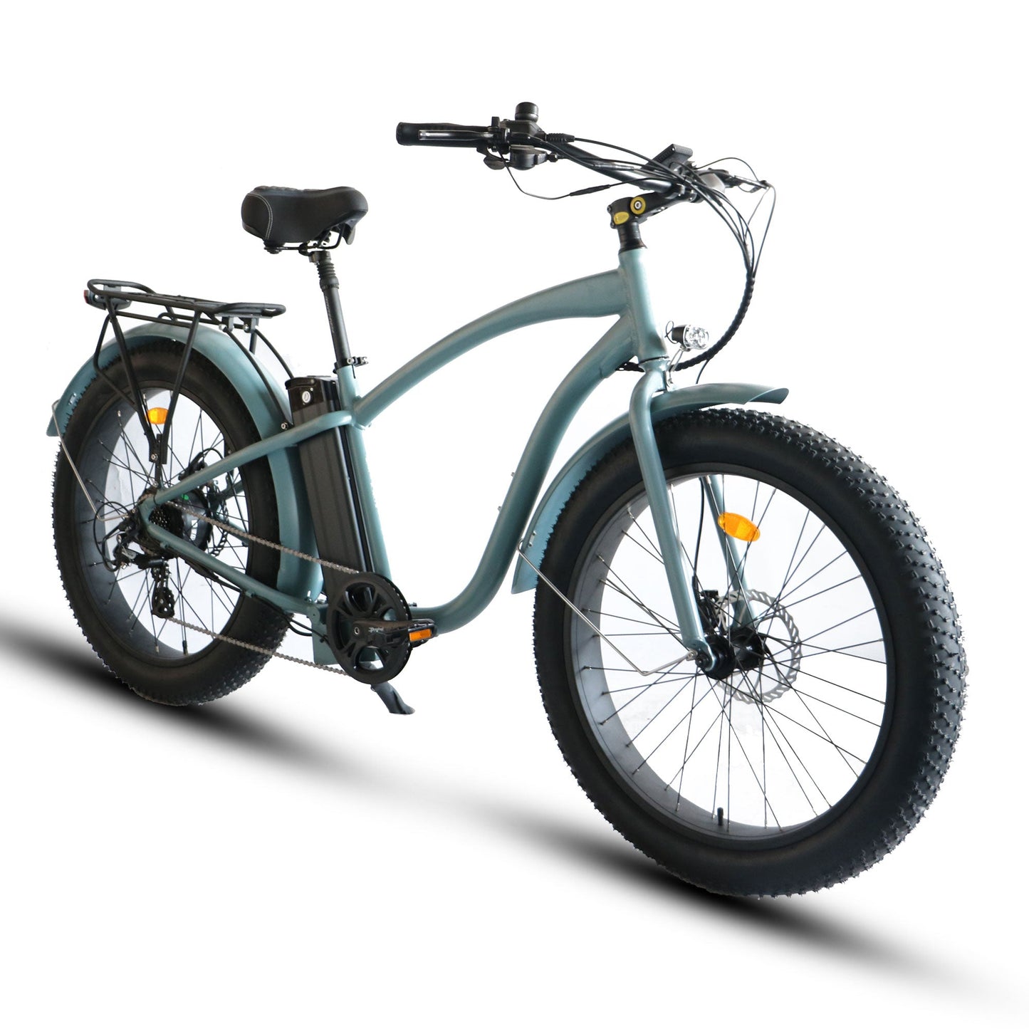 750W, 52V 21AH, Fat Tire Step Over 26x4-Beach Cruiser Electric Bike