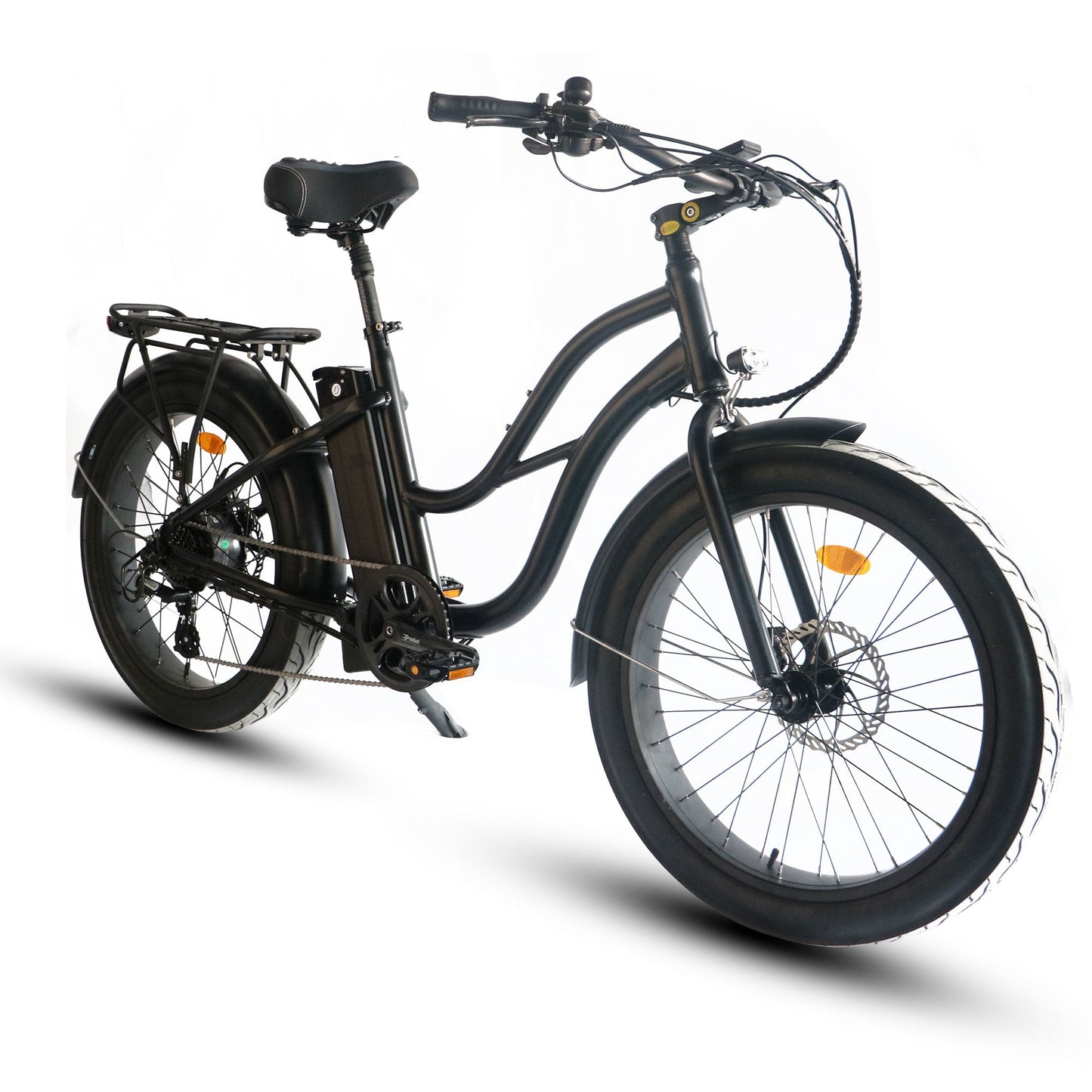 750w, 52v 17AH Battery, Beach Cruiser, Fat Tire 24x3, 7-Speed Step Thru Electric Bike