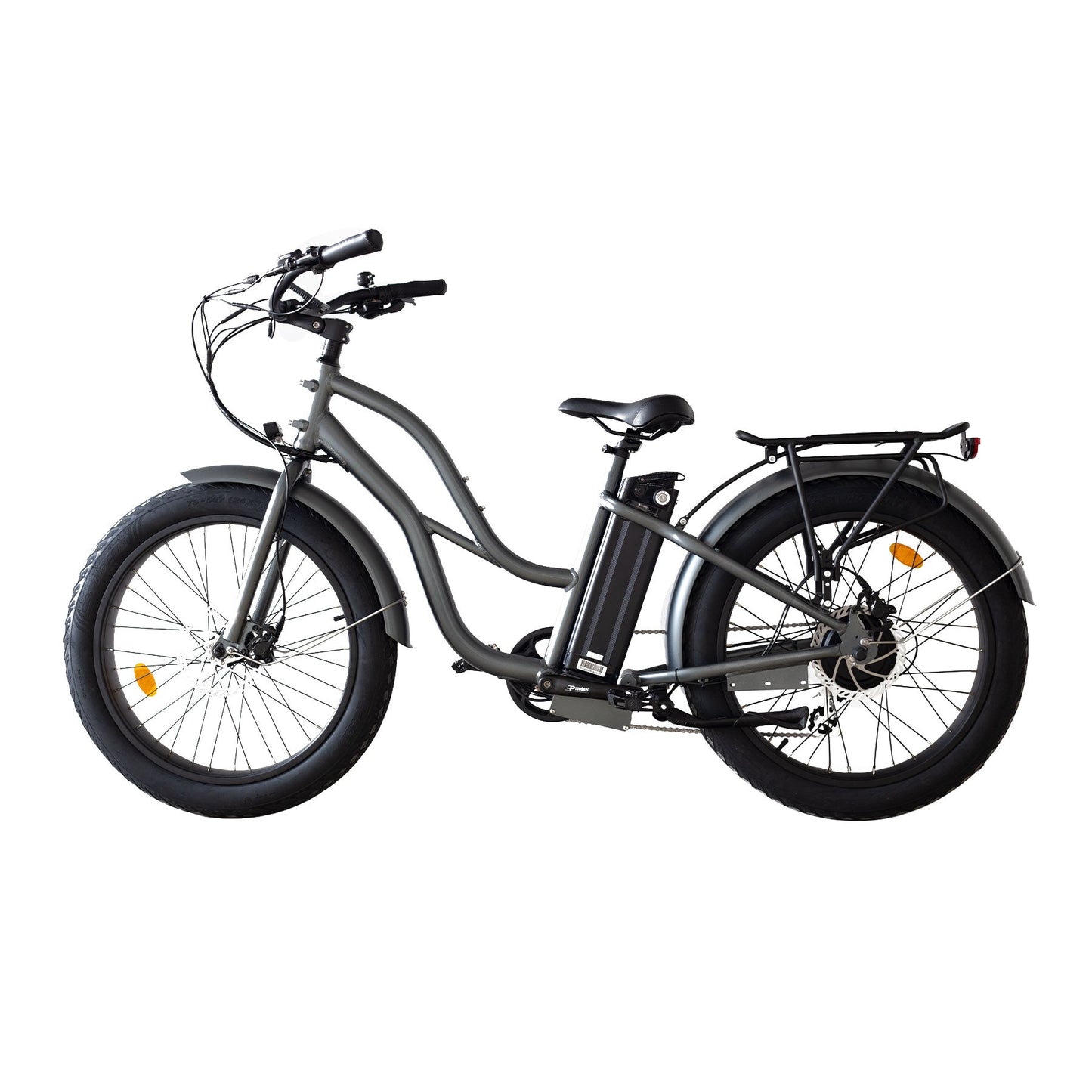 750w, 52v 17AH Battery, Beach Cruiser, Fat Tire 24x3, 7-Speed Step Thru Electric Bike