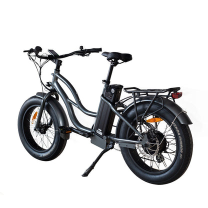 750w, 52v 17AH Battery, Beach Cruiser, Fat Tire 24x3, 7-Speed Step Thru Electric Bike