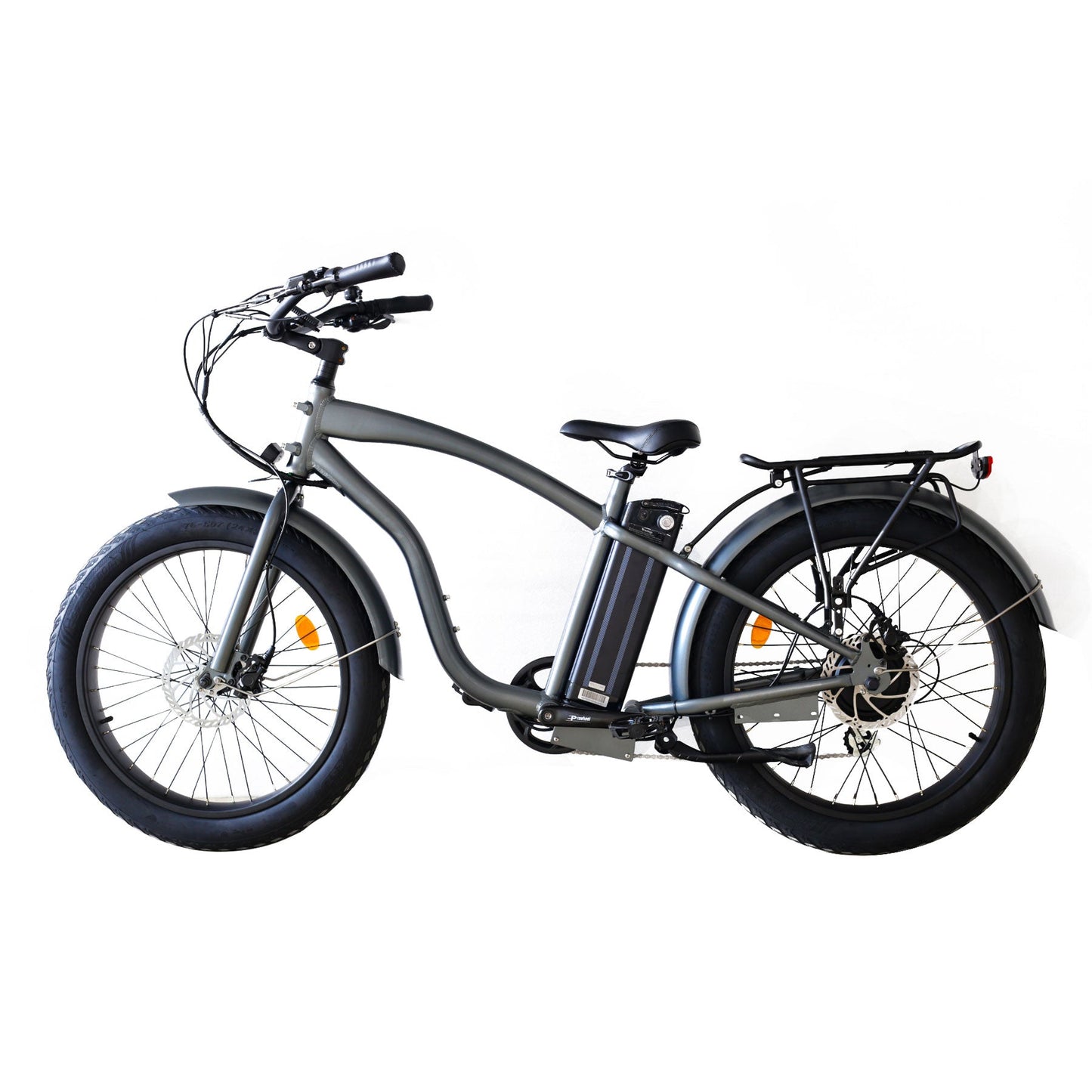 750W, 52v 17AH Battery, Beach Cruiser, Fat Tire 24X3, 7-Speed Electric Bike