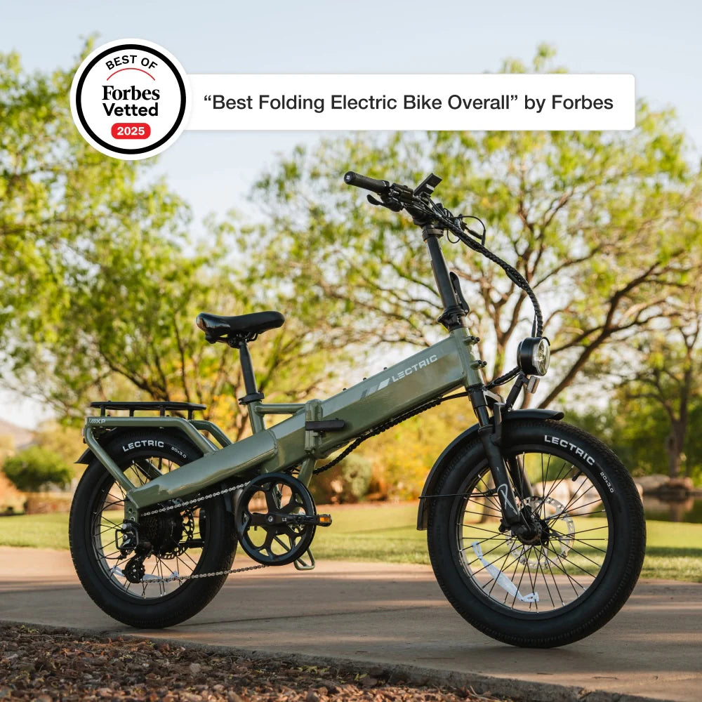 Lectric XP4 750 Long-Range Electric Bike in Pine Green | Adult Folding Electric Bike | Class 3 eBike Lectric XP4 750 Long-Range Electric Bike in Pine Green | Adult Folding Electric Bike | Class 3 eBike