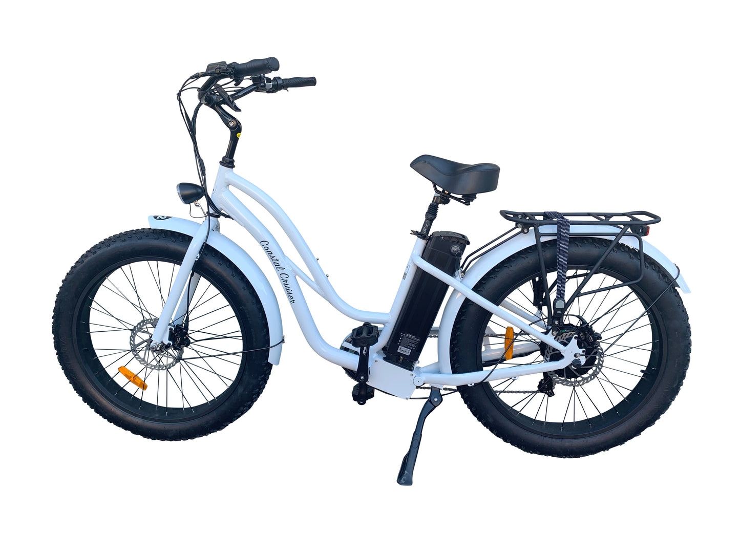 750w, 52v 20AH Battery, Beach Cruiser, Fat Tire 26x4, 7-Speed Step Thru Electric Bike