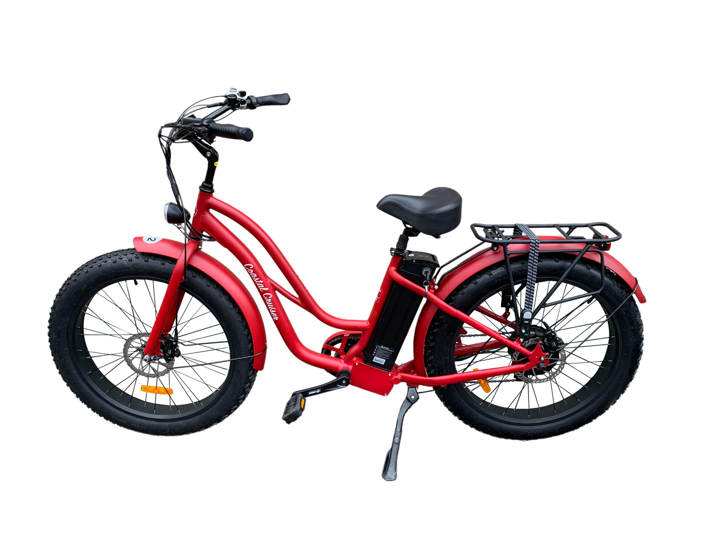 750w, 52v 20AH Battery, Beach Cruiser, Fat Tire 26x4, 7-Speed Step Thru Electric Bike