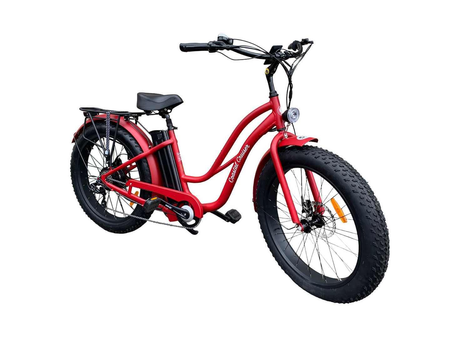 750w, 52v 20AH Battery, Beach Cruiser, Fat Tire 26x4, 7-Speed Step Thru Electric Bike