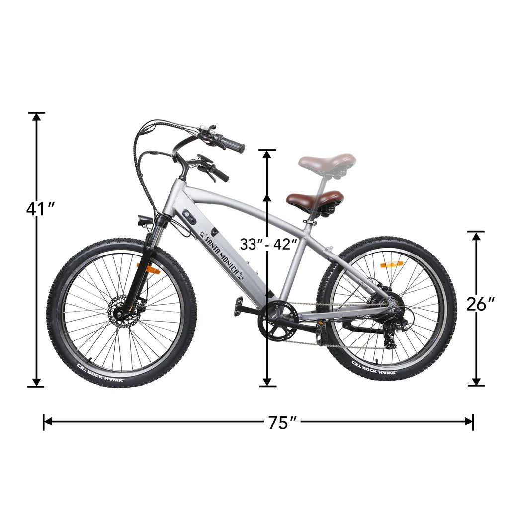 Santa Monica- 26x3 Fat Tire- 500W Motor- 48V 12AH Battery