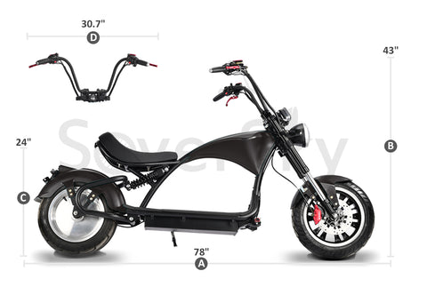 M3/M3P 60V Electric Chopper Scooter