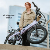 Lectric XP Lite 2 folding ebike in Lavender Haze at EBike Oasis Alabama