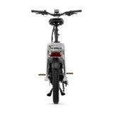 Lectric XPedition2 Stratus White Dual-Battery eBike rear view at EBike Oasis