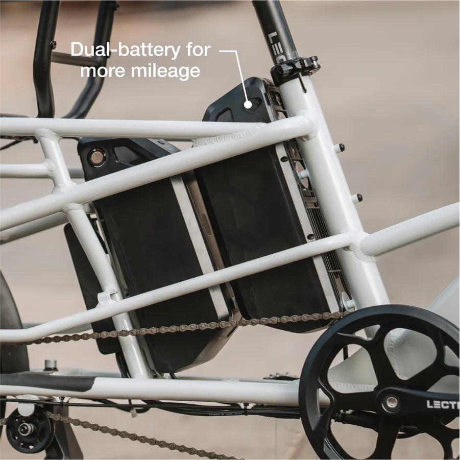 Lectric XPedition2 Stratus White Long-Range Dual-Battery eBike