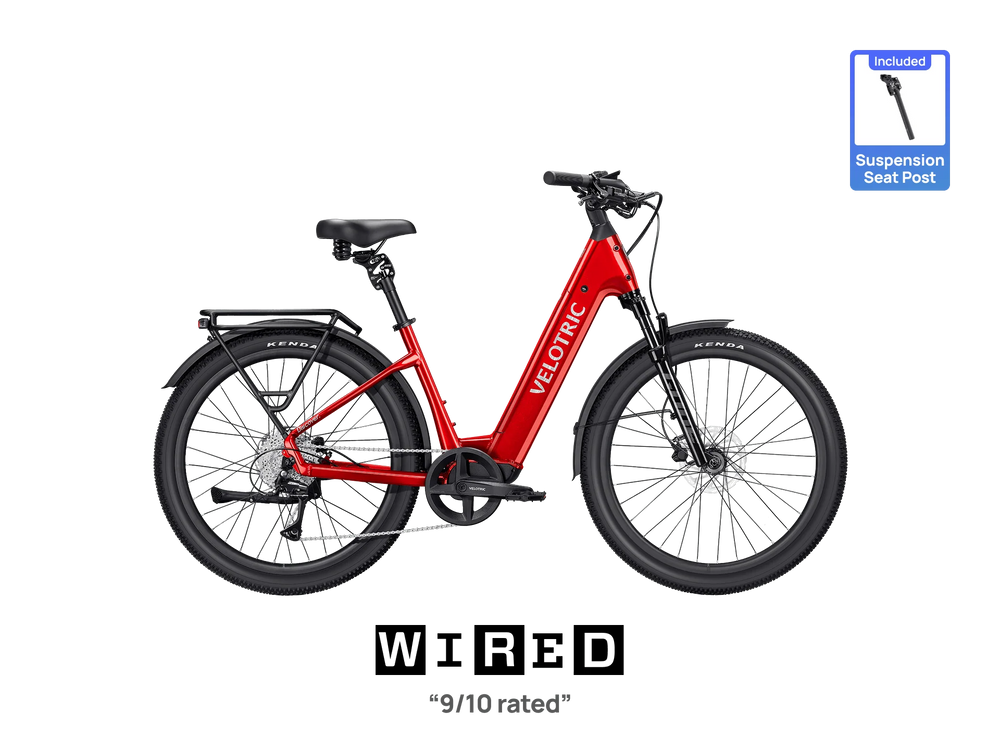 Velotric Discover 3 in Cherry Crimson – Ebike Oasis Pelham