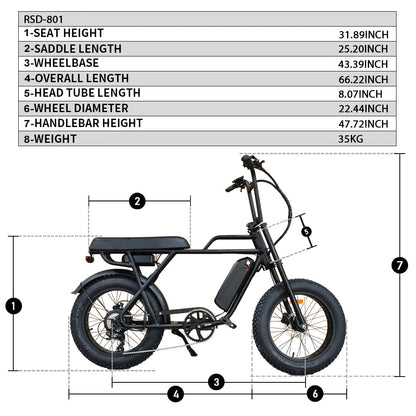 Ripper - 48V 750W Moto Style Electric Bike