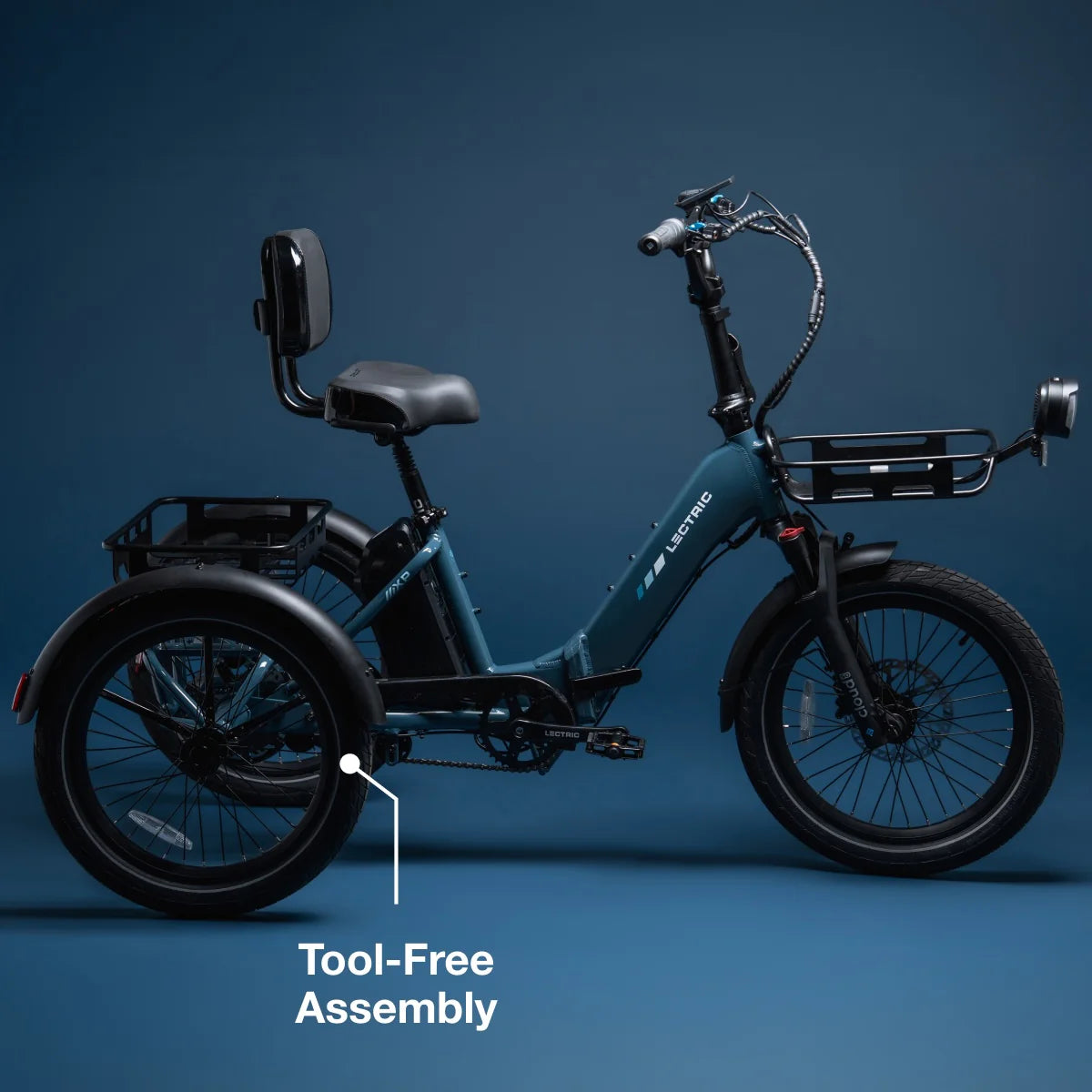 reverse trike electric bicycle Lectric XP Trike 2.0 – 750W Electric Trike