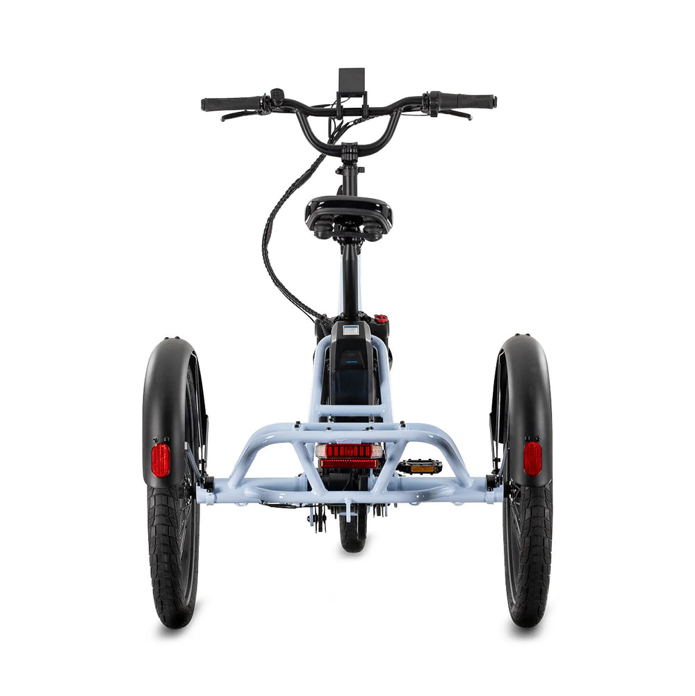 Lectric XP Trike2 Glacier Blue eTrike front view at EBike Oasis Alabama