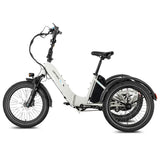 Lectric XP Trike2 750W Stratus White eTrike side view at EBike Oasis